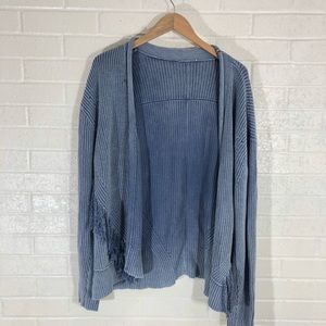 Sapphire Blue Ella Cardigan by Sundance in 100% Cotton acid wash look
